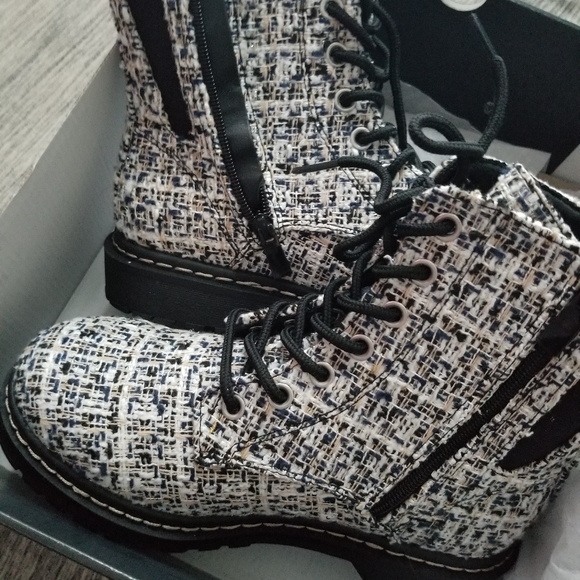 NWT Torrid Boucle Combat Boots - Picture 11 of 16